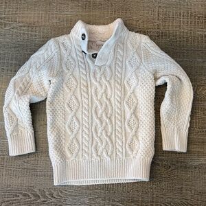 Baby Gap Cable-knit Sweater with Buttons in Ivory Size 5